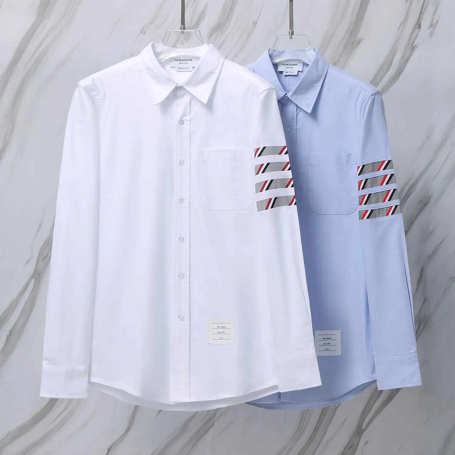 ：515（TBNew Arrival ） THOM BROWNE .TB Classic New Arrival 100% Factory Quality Same Style TB TB + + ：White/Blue Size：0/1/2/3/4